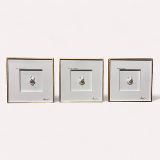 Cuadro Corazón de Flores Set de 3