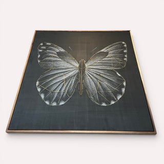 Cuadro Mariposa Hilo Oro
