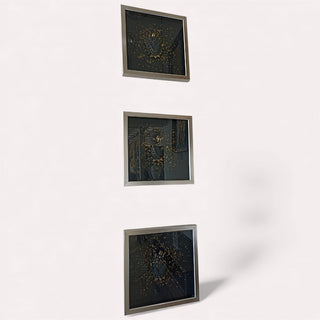 Cuadro Sonata de Amor Azul Shining Set de 3