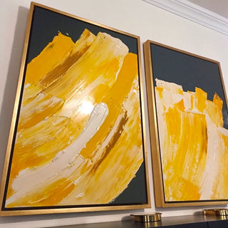 Cuadro Yellow Waves Set de 2