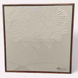 Cuadro Caida De Plumas Blanco