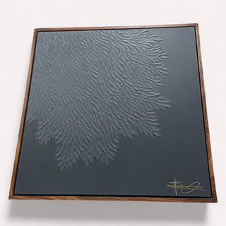 Cuadro Caida De Plumas Negro