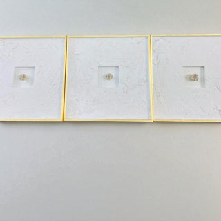 Cuadro Cuarzo Blanco Set de 3