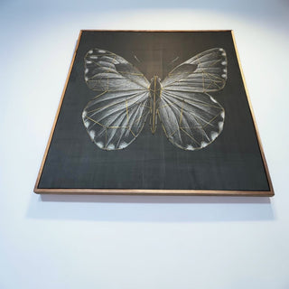 Cuadro Mariposa Hilo Oro