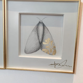 Cuadro Mariposa Talavera Oro Set de 3