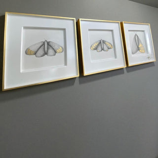 Cuadro Mariposa Talavera Oro Set de 3