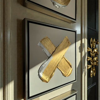 Cuadro XO Plata Oro Set de 4