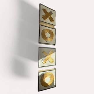 Cuadro XO Plata Oro Set de 4