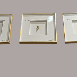 Cuadro Poesía de Plumas Blanco Idilio Set de 3