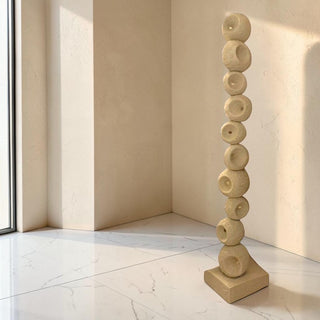 Escultura Lunar Circular Grande Greige