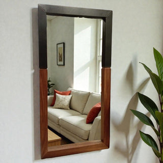 Espejo Malavi Piel Negro