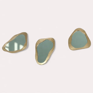 Espejo Piedras Gold Set de 3