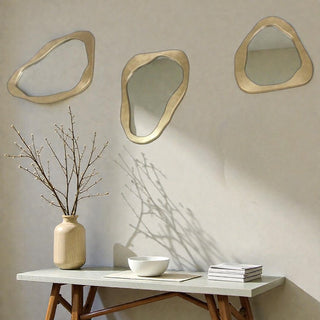 Espejo Piedras Gold Set de 3