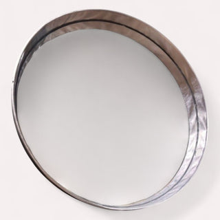 Espejo Anillo Piel Silver Mediano