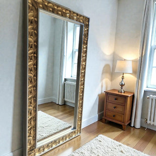 Espejo Muralla Flores Oro