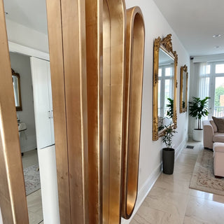 Espejo Ovalado Oro Set de 3