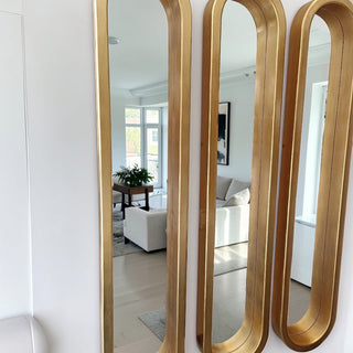 Espejo Ovalado Oro Set de 3