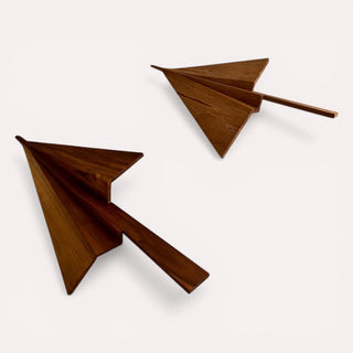 Estructura Aviones de Papel Parota Set de 2