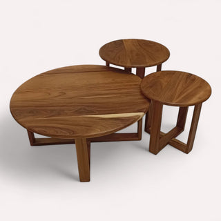 Juego de Mesas Saura Set de 3 Parota