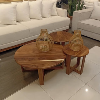 Juego de Mesas Saura Set de 3 Parota