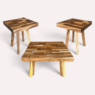 Juego de Mesas Dumai Set de 3 Parota