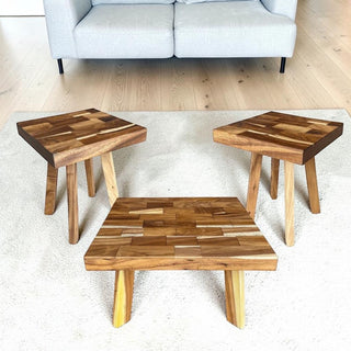 Juego de Mesas Dumai Set de 3 Parota