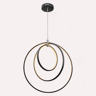 Lámpara 3 Aros Espiral Negro