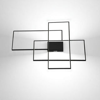Lámpara 3 Rectangulos Negro