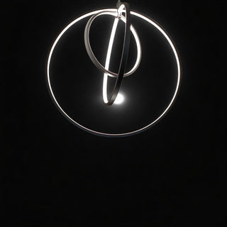 Lámpara 3 Aros Espiral Negro