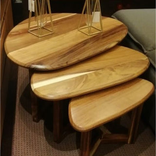 Mesa de Centro Mesas Orgánicas Set de 3 Parota