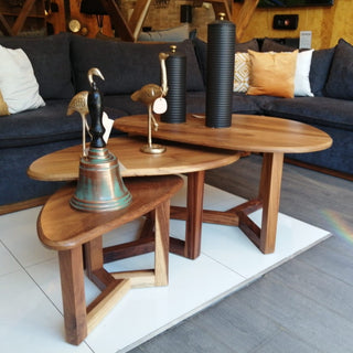 Mesa de Centro Mesas Orgánicas Set de 3 Parota