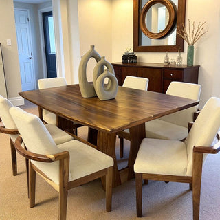 Mesa de Comedor Dinamarca 6P 1.60M Rosa Morada Tabla 1"