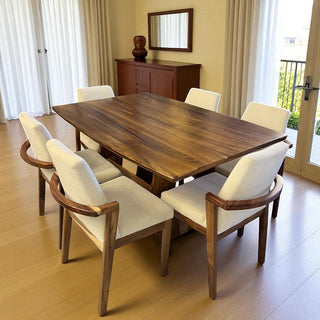 Mesa de Comedor Dinamarca 6P 1.60M Rosa Morada Tabla 1"