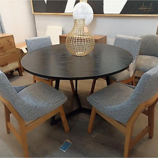 Mesa de Comedor Vigo 4P 1.20M Chapa Encino Chocolate