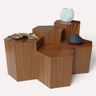 Mesa Lateral Panal Sin Cristal Set de 5