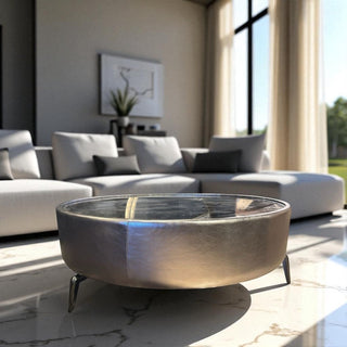 Mesa de Centro Greco Piel Silver