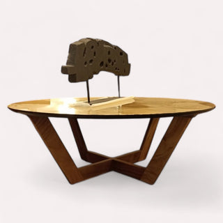 Mesa de Centro Oro Redonda