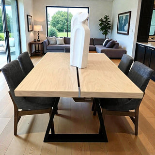 Mesa de Comedor Doha 6P Chapa Encino Nieve