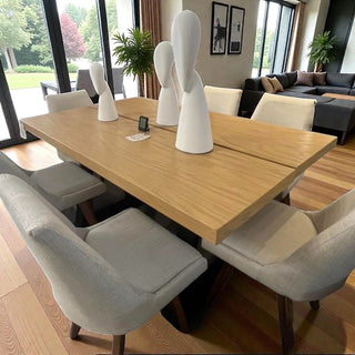 Mesa de Comedor Doha 6P Chapa Encino Nieve