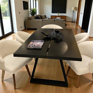 Mesa de Comedor Doha 6P Chapa Encino Negro