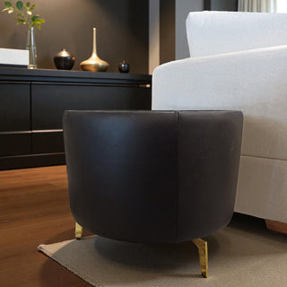 Mesa lateral Greco Chica Piel Negro