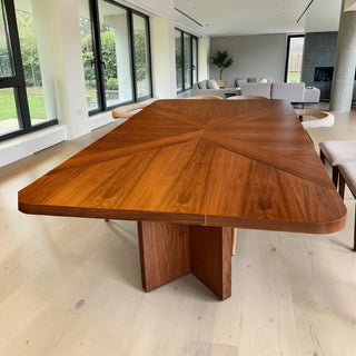 Mesa de Comedor Cordoba 12P 2.80M Chapa Nogal