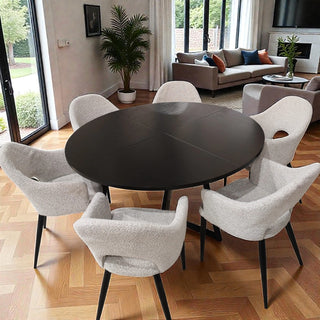 Mesa de Comedor Vigo 6P 1.50M Chapa Encino Chocolate